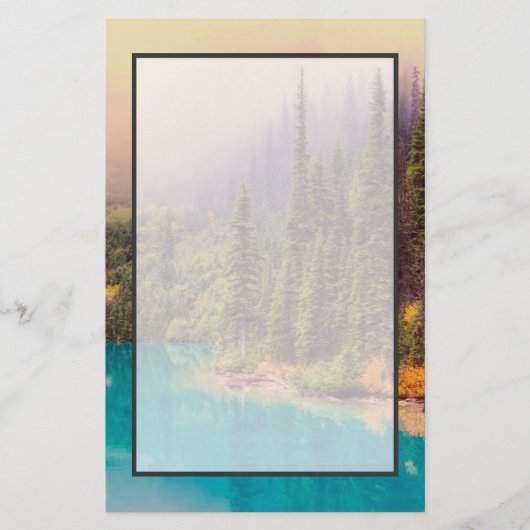 Landschaftliche Nordlandschaft Rustikal Briefpapier (Vorderseite)