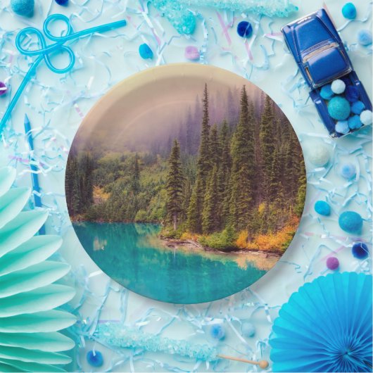 Landschaftliche Nordlandschaft Rustikal Pappteller (Party)