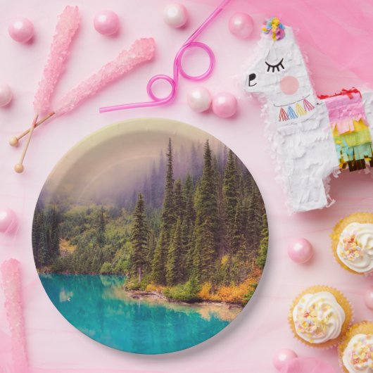 Landschaftliche Nordlandschaft Rustikal Pappteller (Party)