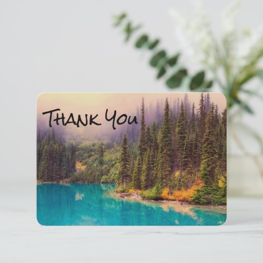 Landschaftliche Nordlandschaft Rustikale Vielen Da Dankeskarte (Stehend Vorderseite)