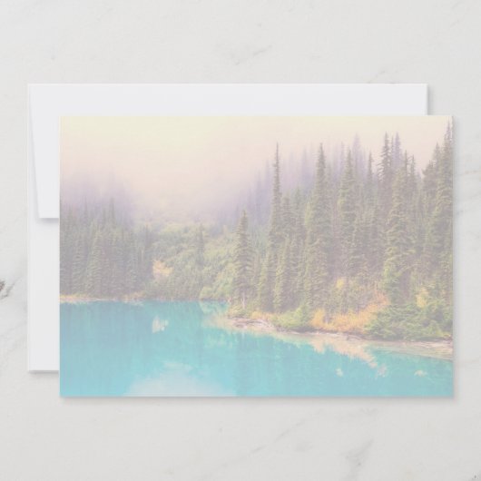 Landschaftliche Nördliche Landschaft Rustikale Hoc Einladung (Rückseite)