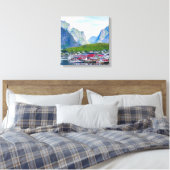 Landschaftliche norwegische Landschaft Lofoten Nor Leinwanddruck (Insitu (Schlafzimmer))
