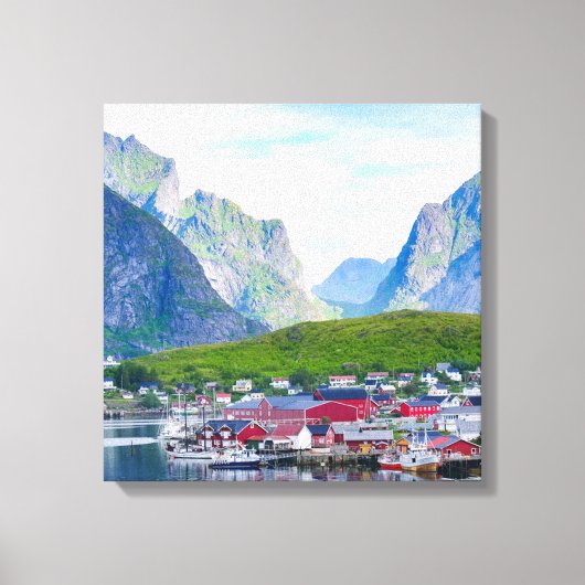 Landschaftliche norwegische Landschaft Lofoten Nor Leinwanddruck (Vorderseite)