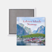 Landschaftliche norwegische Landschaft Lofoten Nor Magnet (Vorderseite/Rückseite)
