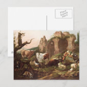 Landschaftliche Nutztiere, 1685 Postkarte (Vorne/Hinten)