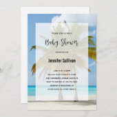 Landschaftliche Palmen auf einer Dusche mit tropis Einladung (Vorne/Hinten)