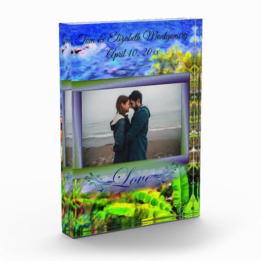 Landschaftliche Pfadansicht der Liebe 0819 Fotoblock (Links)