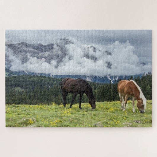 Landschaftliche Pferde Landschaft Jigsaw Puzzle (Horizontal)