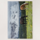 Landschaftliche Pferde Landschaft Jigsaw Puzzle (Vertikal)