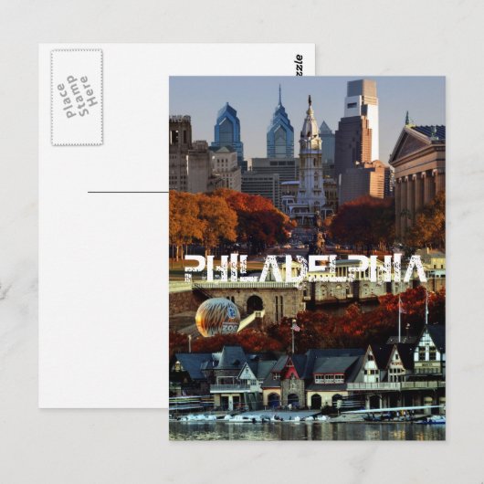 Landschaftliche Philadephia Postkarte (Vorne/Hinten)