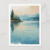 Landschaftliche Pinienbäume und Seepromenade Detai Begleitkarte (Vorderseite)