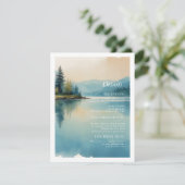 Landschaftliche Pinienbäume und Seepromenade Detai Begleitkarte (Stehend Vorderseite)