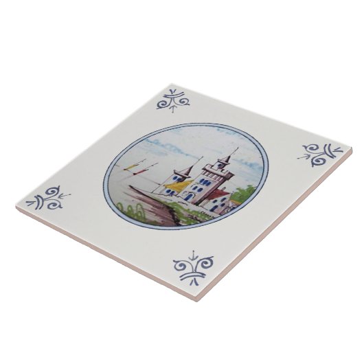 Landschaftliche Polychrome Repro Delft Tile (1 von Fliese (Seite)