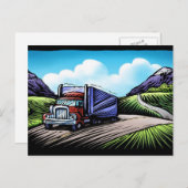Landschaftliche Postkarte für Sattelschlepper (Vorne/Hinten)