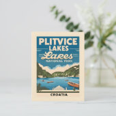 Landschaftliche Postkarte von Plitvicer Seen Kroat (Stehend Vorderseite)