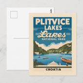 Landschaftliche Postkarte von Plitvicer Seen Kroat (Vorne/Hinten)