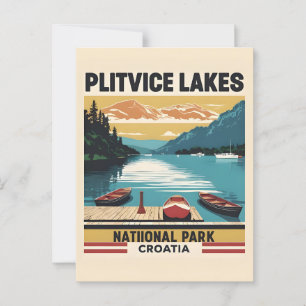 Landschaftliche Postkarte von Plitvicer Seen Kroat