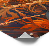 Landschaftliche Prairie-Illustration Poster (Ecke)