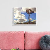 Landschaftliche Ranch Windmill Stretchkanvas Print Leinwanddruck (Insitu (Wohnzimmer))