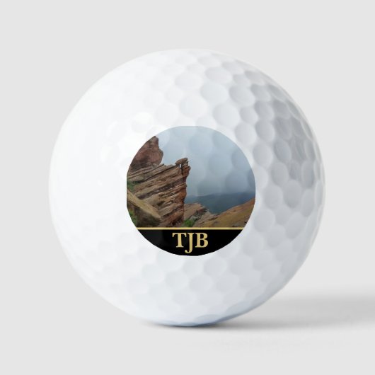 Landschaftliche "Red Rocks"-Golfplätze Golfball (Vorderseite)
