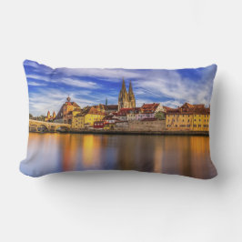 Landschaftliche Regensburger Flussansicht Lendenkissen