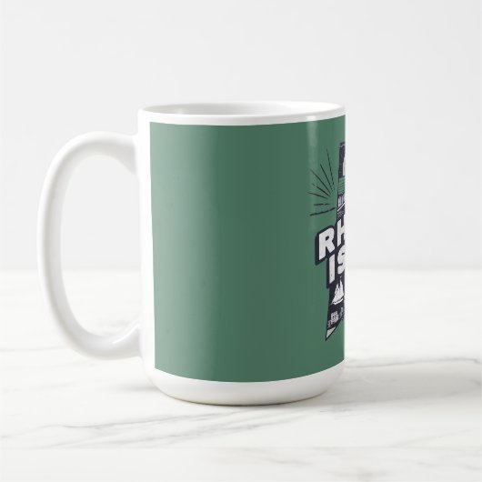 Landschaftliche Rhode Island Retro-Silhouette Kaffeetasse (Links)