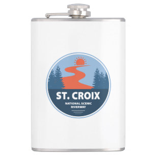 Landschaftliche Riverway Saint Croix Flachmann