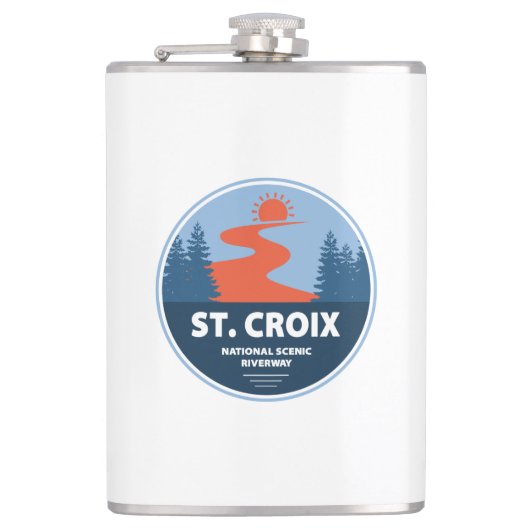 Landschaftliche Riverway Saint Croix Flachmann (Vorderseite)