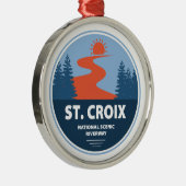 Landschaftliche Riverway Saint Croix Ornament Aus Metall (Rechts)