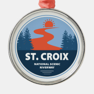 Landschaftliche Riverway Saint Croix Ornament Aus Metall