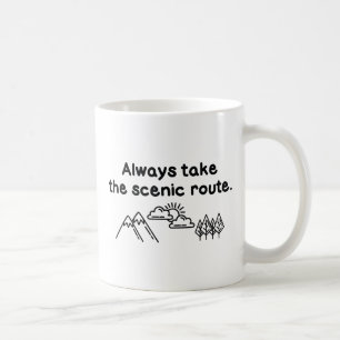 Landschaftliche Route Kaffeetasse