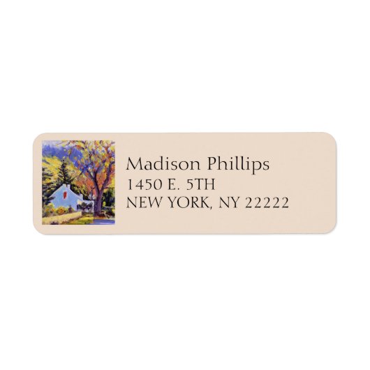 Landschaftliche Rücksendeadresse der Berghütte (Vorne)