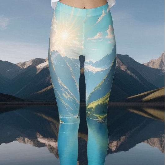 Landschaftliche Ruhe in Fjords Leggings