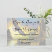 Landschaftliche Rustic Bald Eagle Patriotic Weddin Einladung (Stehend Vorderseite)