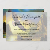 Landschaftliche Rustic Bald Eagle Patriotic Weddin Einladung (Vorne/Hinten)