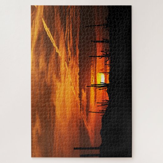 Landschaftliche Saguaros bei Sonnenuntergang Puzzle (Vertikal)