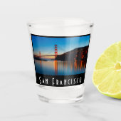 Landschaftliche San Francisco Brücke Schnapsglas (Vorderseite)