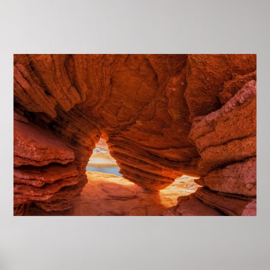 Landschaftliche Sandsteinhöhle Poster (Vorne)