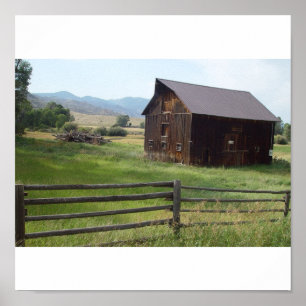 Landschaftliche Scheunen Poster