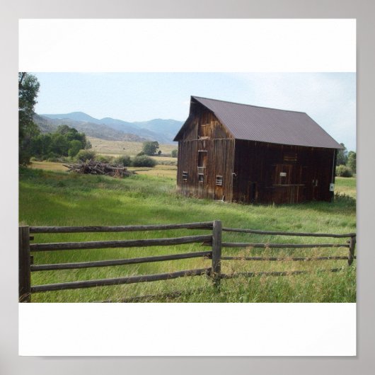 Landschaftliche Scheunen Poster (Vorne)