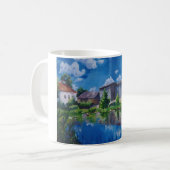Landschaftliche Seenlandschaft Malerei Klassischer Kaffeetasse (Vorderseite Links)