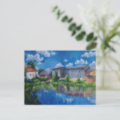 Landschaftliche Seenlandschaft Malerei Postkarte u (Stehend Vorderseite)