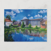 Landschaftliche Seenlandschaft Malerei Postkarte u (Vorderseite)