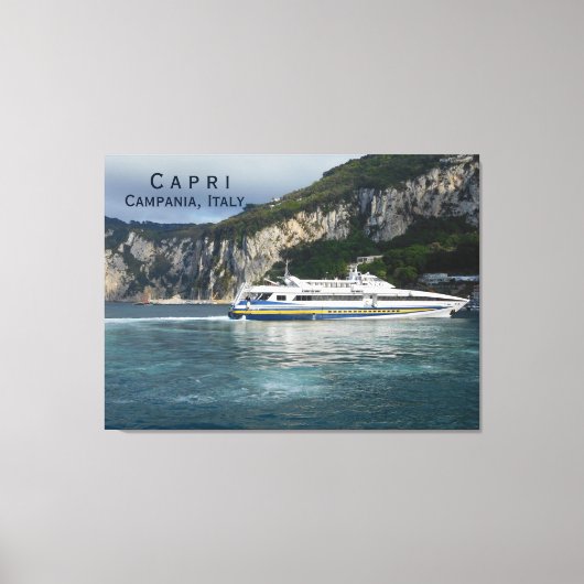 Landschaftliche Sicht auf das Fahrgastschiff Capri Leinwanddruck (Vorderseite)