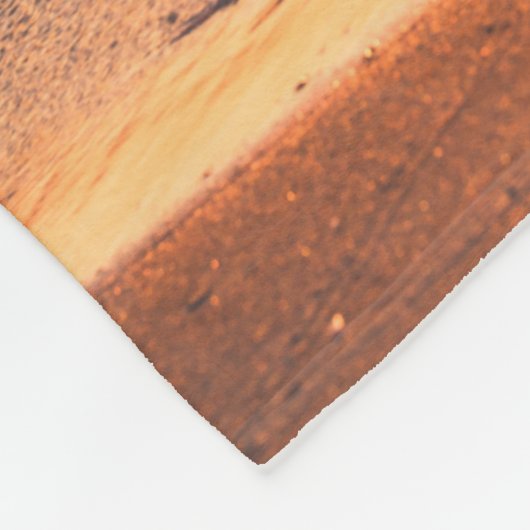 Landschaftliche Sicht auf das Meer bei Sonnenunter Fleecedecke (Ecke)