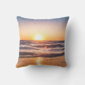 Landschaftliche Sicht auf das Meer bei Sonnenunter Kissen (Rückseite)