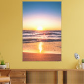 Landschaftliche Sicht auf das Meer bei Sonnenunter Leinwanddruck (Insitu (Wohnzimmer))