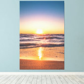 Landschaftliche Sicht auf das Meer bei Sonnenunter Leinwanddruck (Insitu (Holzboden))