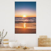 Landschaftliche Sicht auf das Meer bei Sonnenunter Poster (Küche)