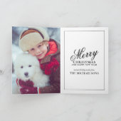 Landschaftliche Sicht auf das Schneegebiet Feiertagskarte (Innenseite)